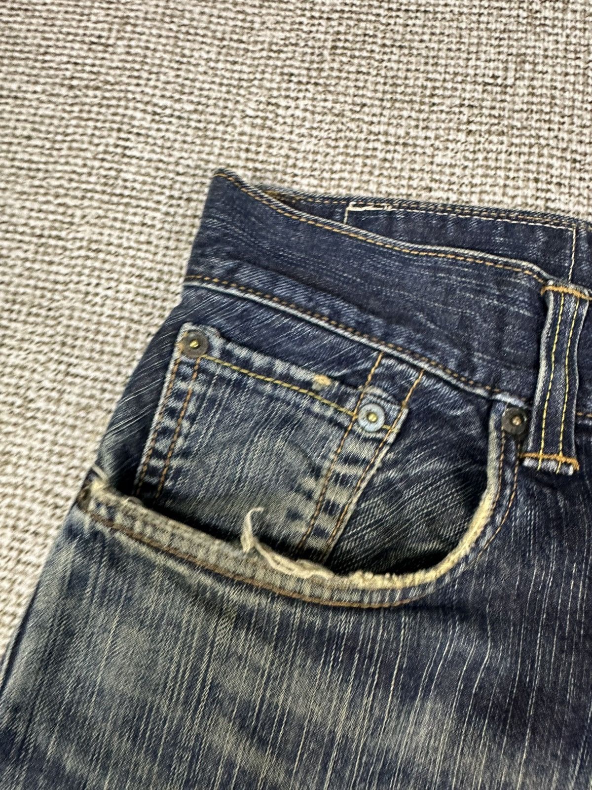 Edwin Edwin 405 XV Vintage Wash Distressed Denim W33 D742 Size US 33 - 8 Thumbnail