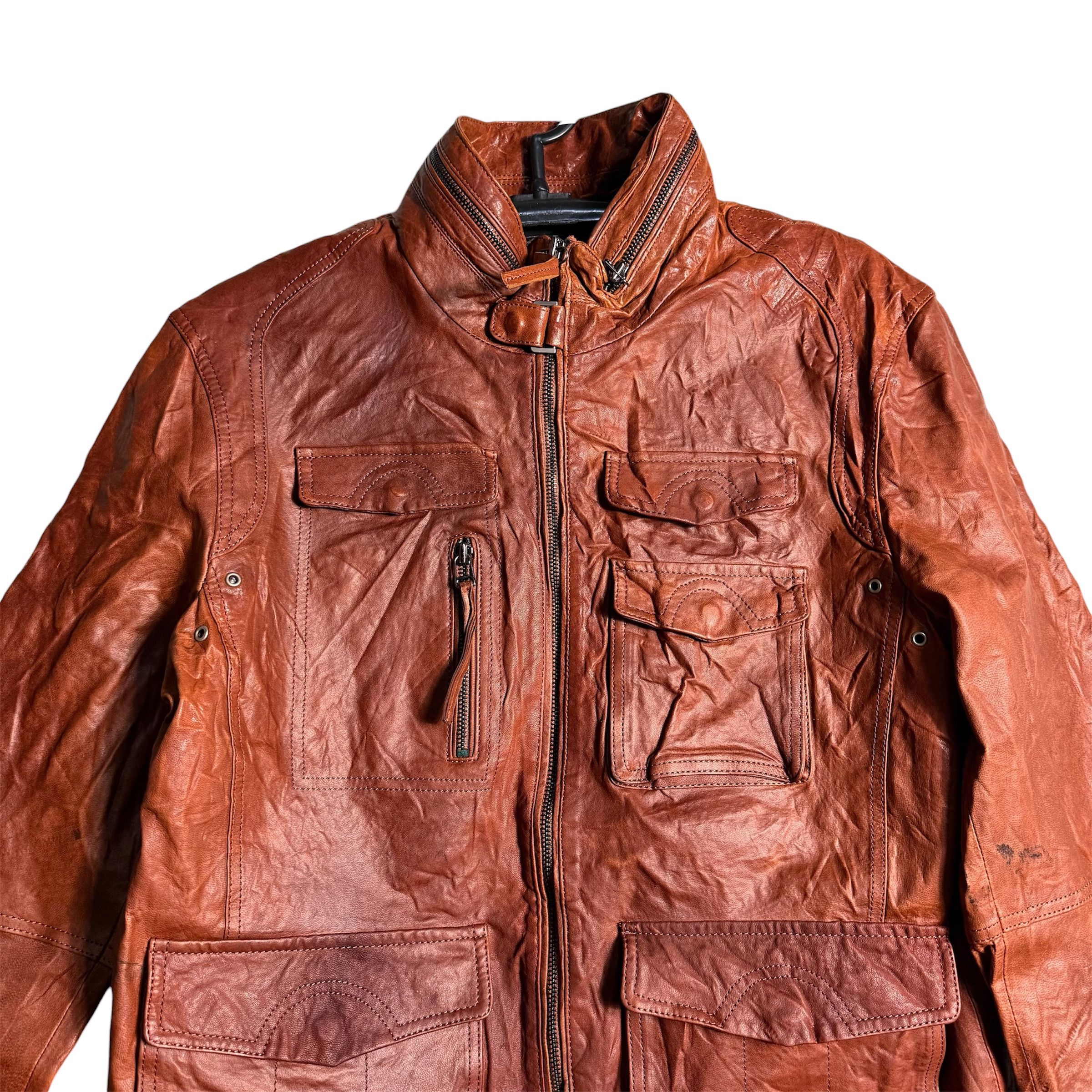 Genuine Leather 🔥RARE🔥Vintage Bassowicus Men Leather Jacket Daytona Size US L / EU 52-54 / 3 - 2 Thumbnail
