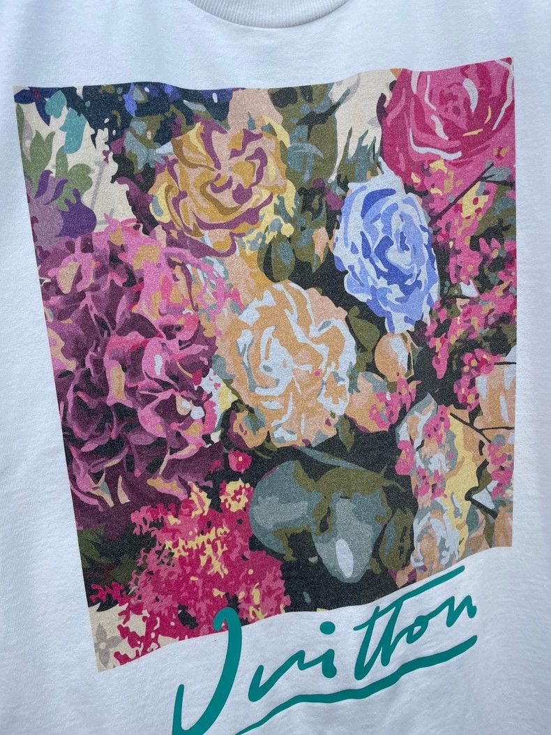 Louis Vuitton Louis Vuitton Floral pattern white short sleeve 2504-Nextar Size US M / EU 48-50 / 2 - 4 Thumbnail