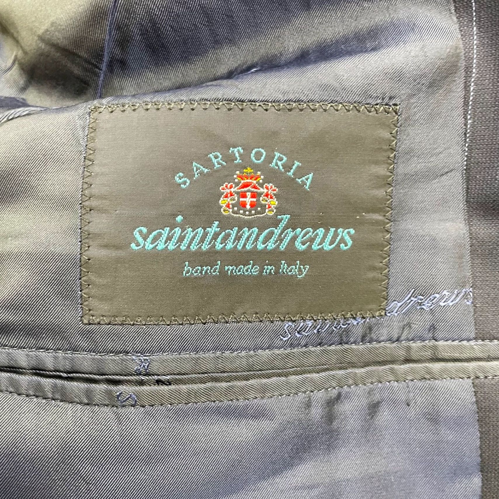 Vintage VINTAGE Saint Andrews Blazer Navy Blue Stripe 2-Button Wool/Cashmere Italy 48R Mens Size 48R - 5 Thumbnail
