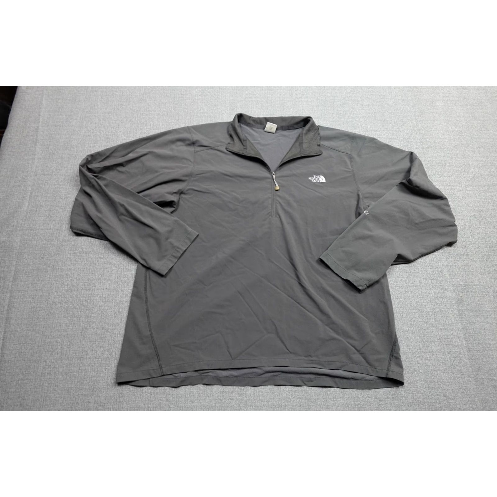 The North Face VINTAGE The North Face Apex Pullover Mens XL Gray Half Zip Stretch Jacket Faded Size US XL / EU 56 / 4 - 6 Thumbnail