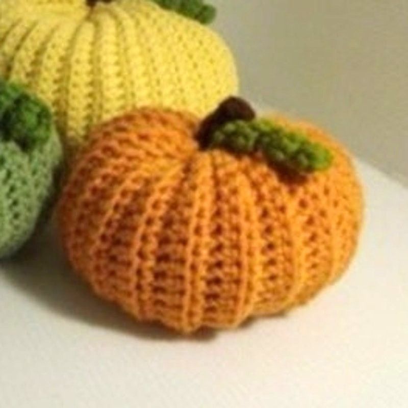 Handmade NWT Handmade Crocheted Pumpkin Set of 3 by Dawny Size ONE SIZE - 4 Thumbnail