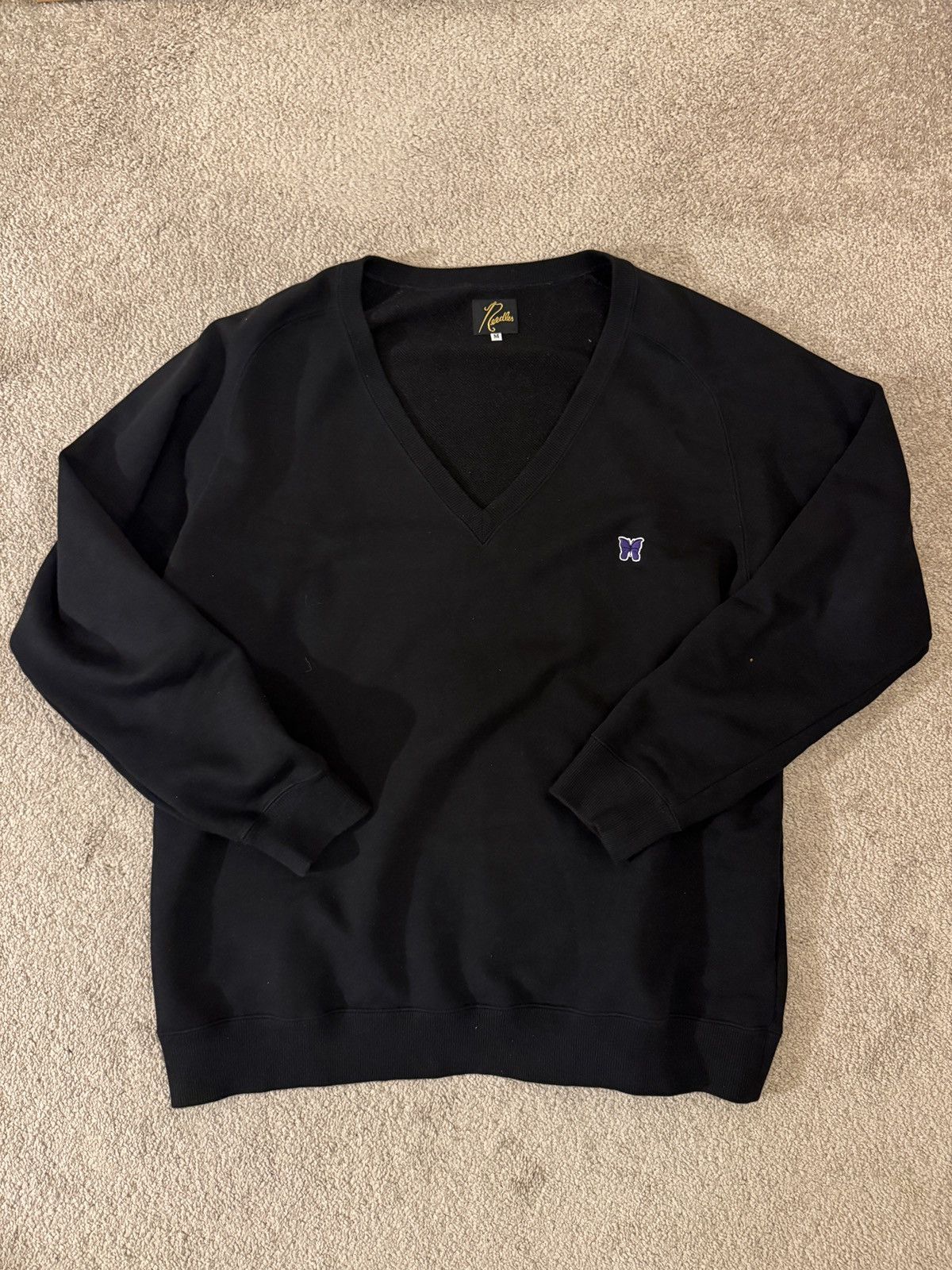 Needles Needles V neck sweater black Size US L / EU 52-54 / 3 - 1 Thumbnail