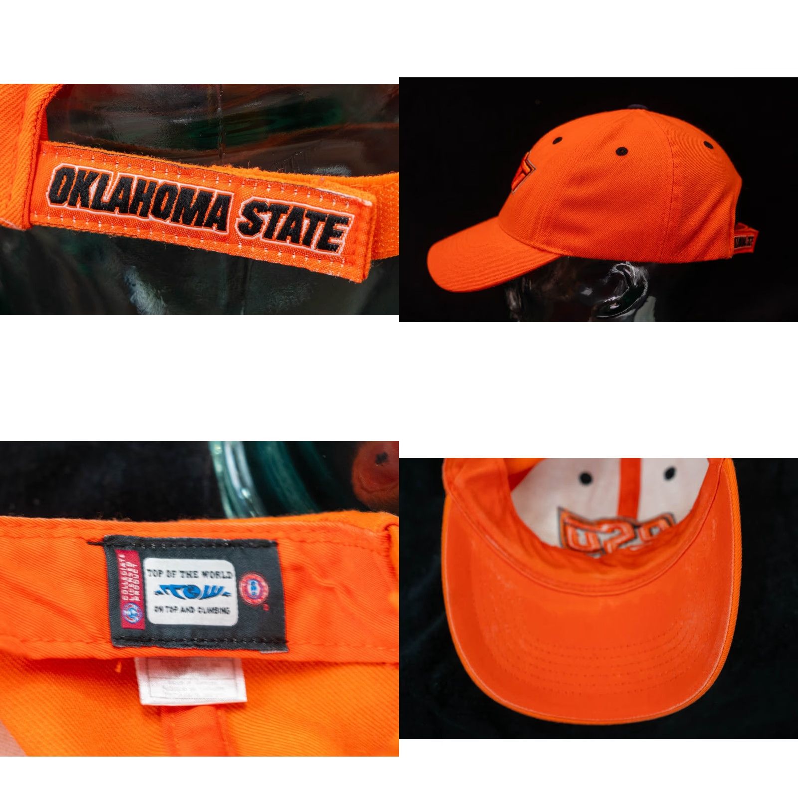 Top Of The World VINTAGE OKLAHOMA STATE UNIVERSITY OSU Cowboys Orange Strapback VTG Cowboy? Size ONE SIZE - 8 Thumbnail