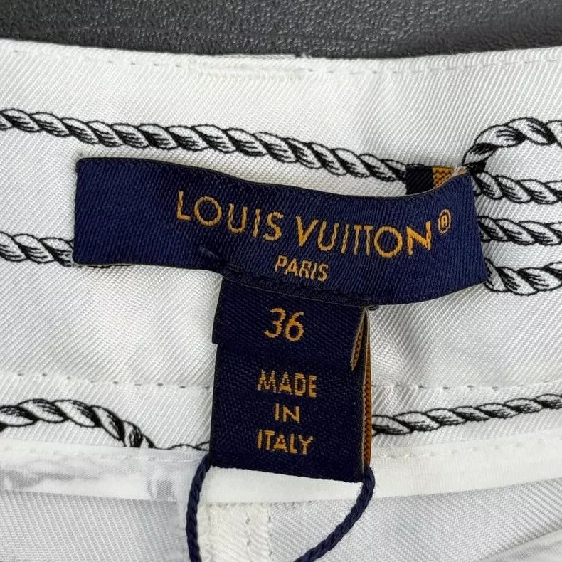 Louis Vuitton Louis Vuitton White Nautical Series Mulberry Silk Pants 250 Size US 36 / EU 52 - 5 Thumbnail