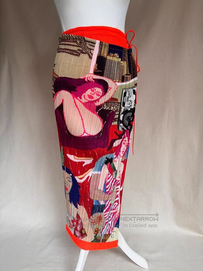 Issey Miyake Issey Miyake size:1 Red Midi Skirt Size 31" - 3 Thumbnail