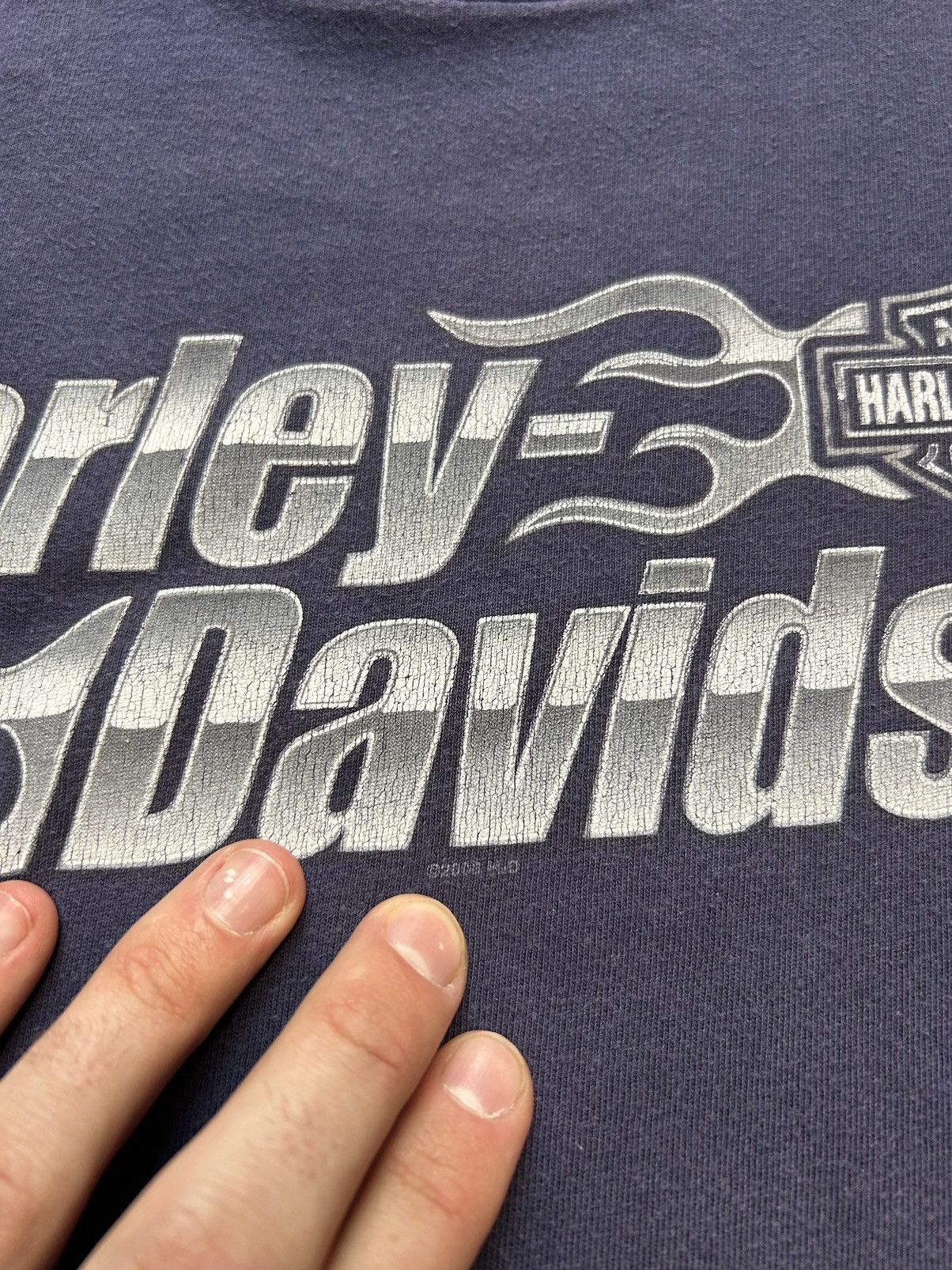 Harley Davidson × Vintage Vintage Harley Davidson Ogopogo Faded T-shirt Size US S / EU 44-46 / 1 - 4 Thumbnail
