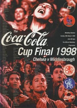 Chelsea Soccer 1998 Chelsea Vintage Coca Cola Cup Winners t-shirt rare Size US XL / EU 56 / 4 - 11 Thumbnail