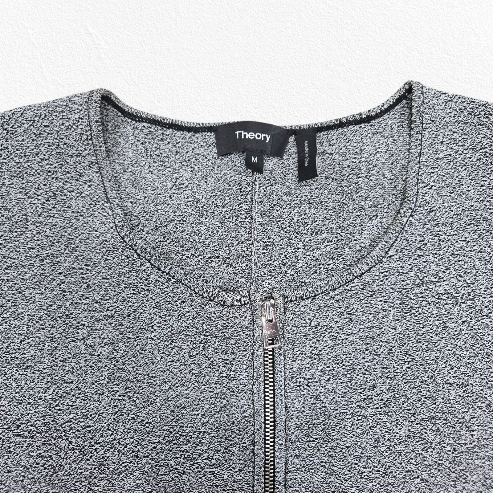 Theory Theory Peplum Zip Knit Blazer Gray Stretch Size M Size M / US 6-8 / IT 42-44 - 5 Thumbnail