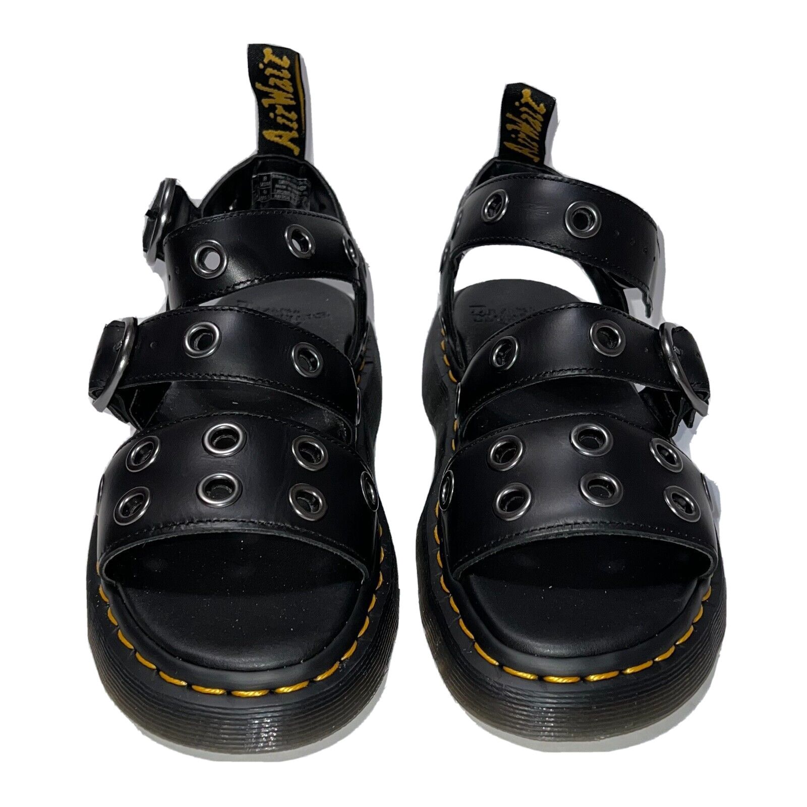 Dr. Martens Women's Size 9 Dr. Martens Gryphon HDW Black Leather Sandals Size US 9 / IT 39 - 5 Thumbnail