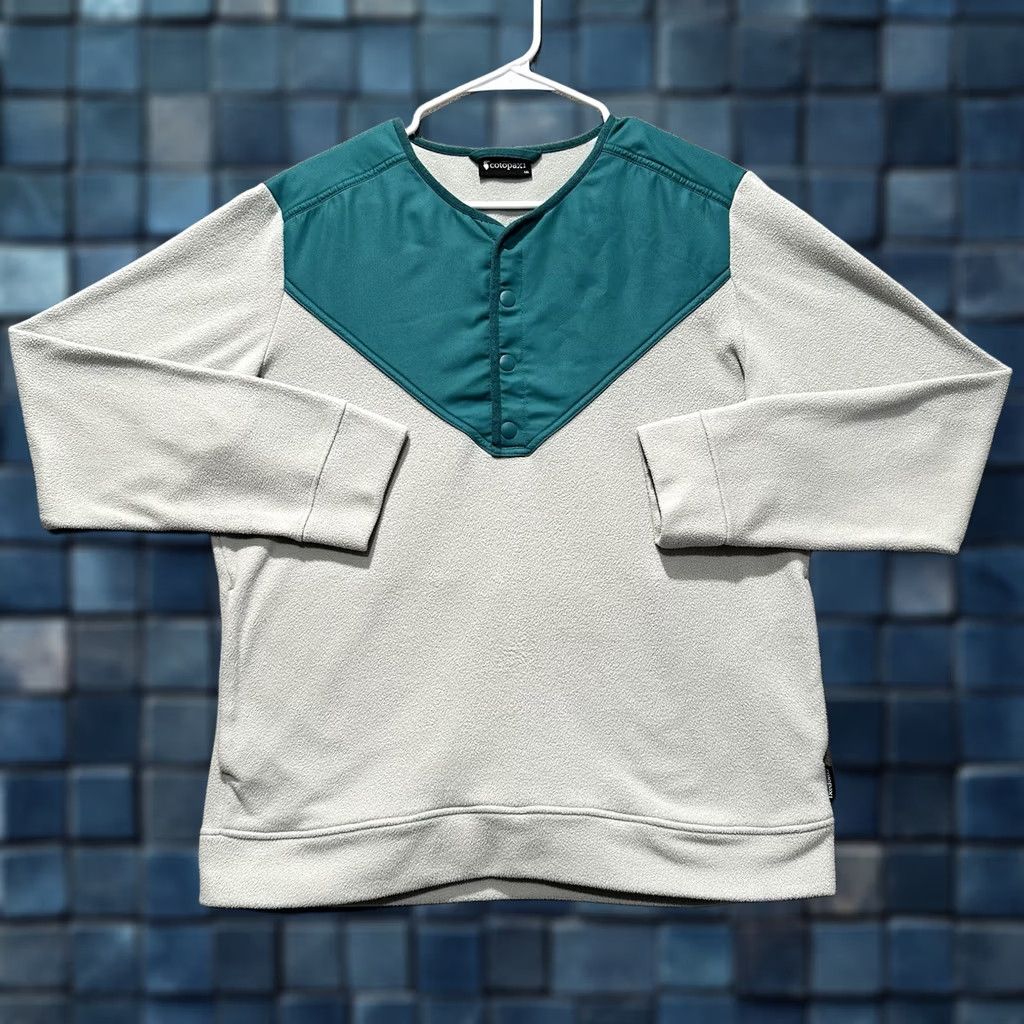 Cotopaxi Cotopaxi Sweater Mens Large Green/Teal Sabado Crew Snap Fleece Pullover Henley Size US L / EU 52-54 / 3 - 1 Thumbnail