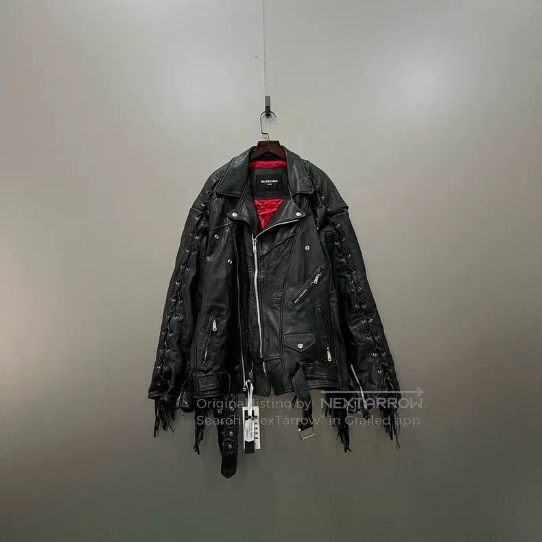 Balenciaga Balenciaga Multi-Zipper Tied Rope Leather Jacket Size US S / EU 44-46 / 1 - 1 Thumbnail