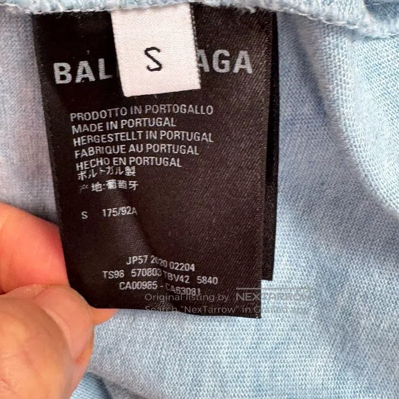 Balenciaga Balenciaga Haze Blue Cola Short Sleeve S Size US S / EU 44-46 / 1 - 4 Thumbnail