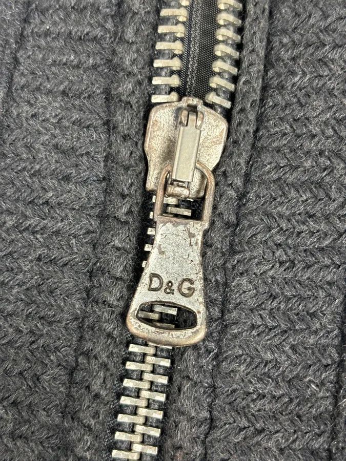 Dolce & Gabbana AW2009 Dolce & Gabbana Grey Wool Knit Collar Jacket Size US L / EU 52-54 / 3 - 10 Thumbnail