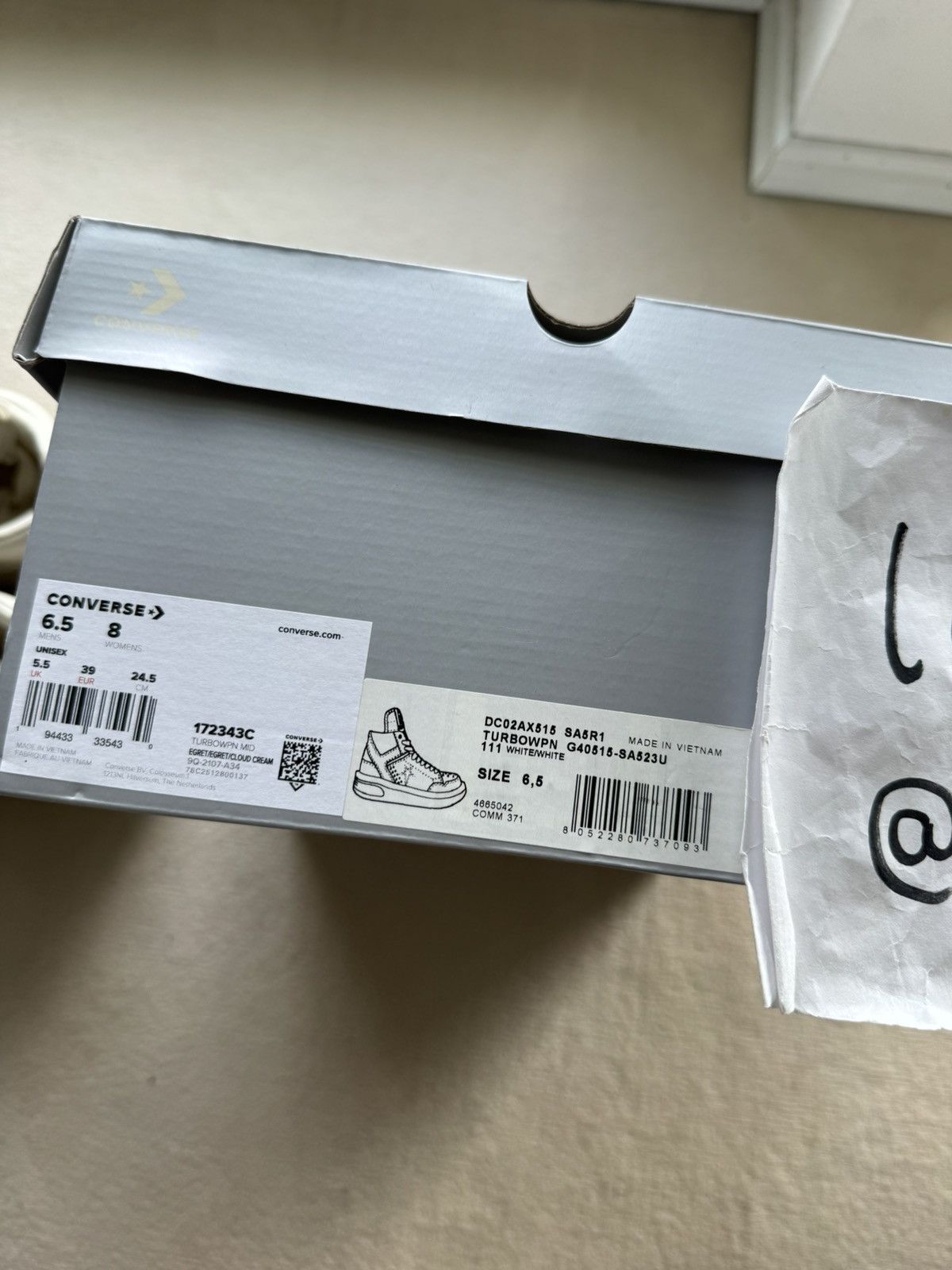 Converse × Rick Owens Drkshdw NEW | TURBOWPN DRKSHDW X CONVERSE WOMENS WHITE/MILK Size US 9 / IT 39 - 8 Thumbnail