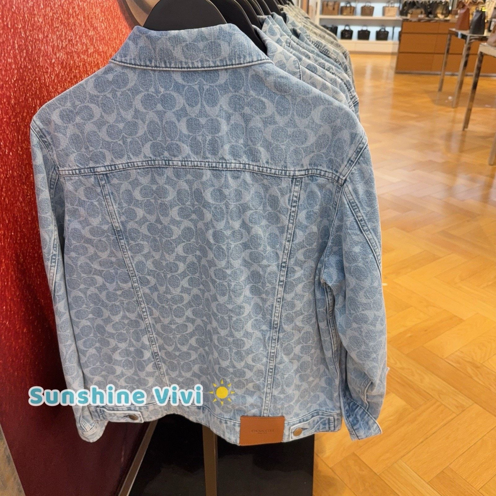Coach NWT COACH Signature Denim Jacket Woman's CL264 Small Size S / US 4 / IT 40 - 6 Thumbnail