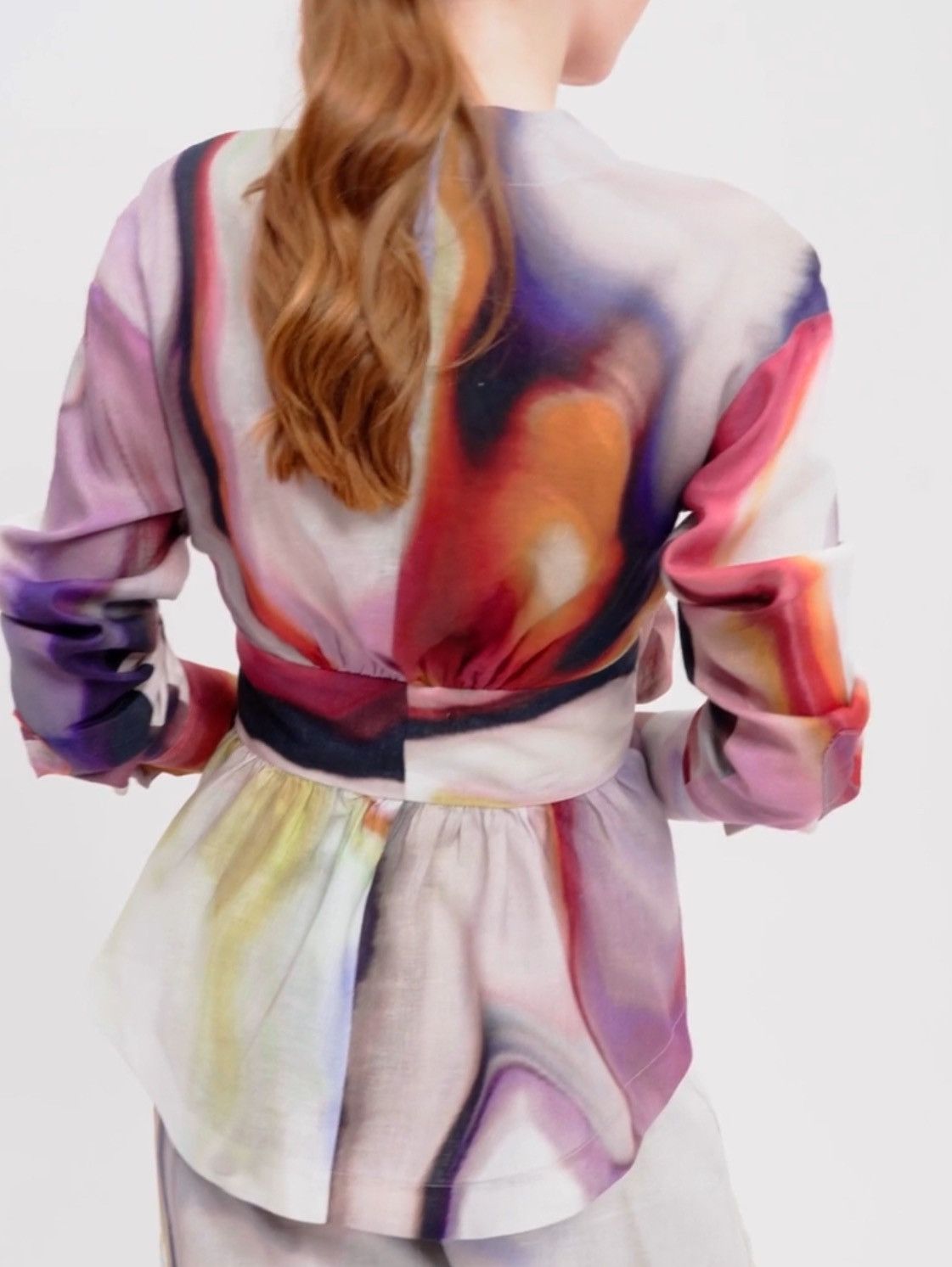 Other Silvia Tcherassi Saanvi Blouse Iridescent Marble Size 2L Size XXL / US 16-18 / IT 52-54 - 4 Thumbnail