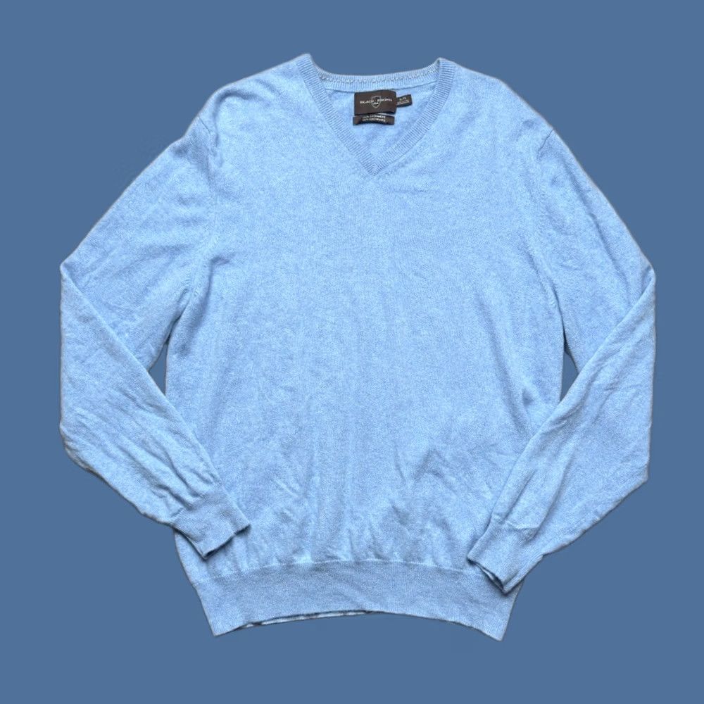 Vintage Black Brown 1826 Sweater Mens XL Blue Cashmere Light Neck Men Size Size US XL / EU 56 / 4 - 1 Thumbnail