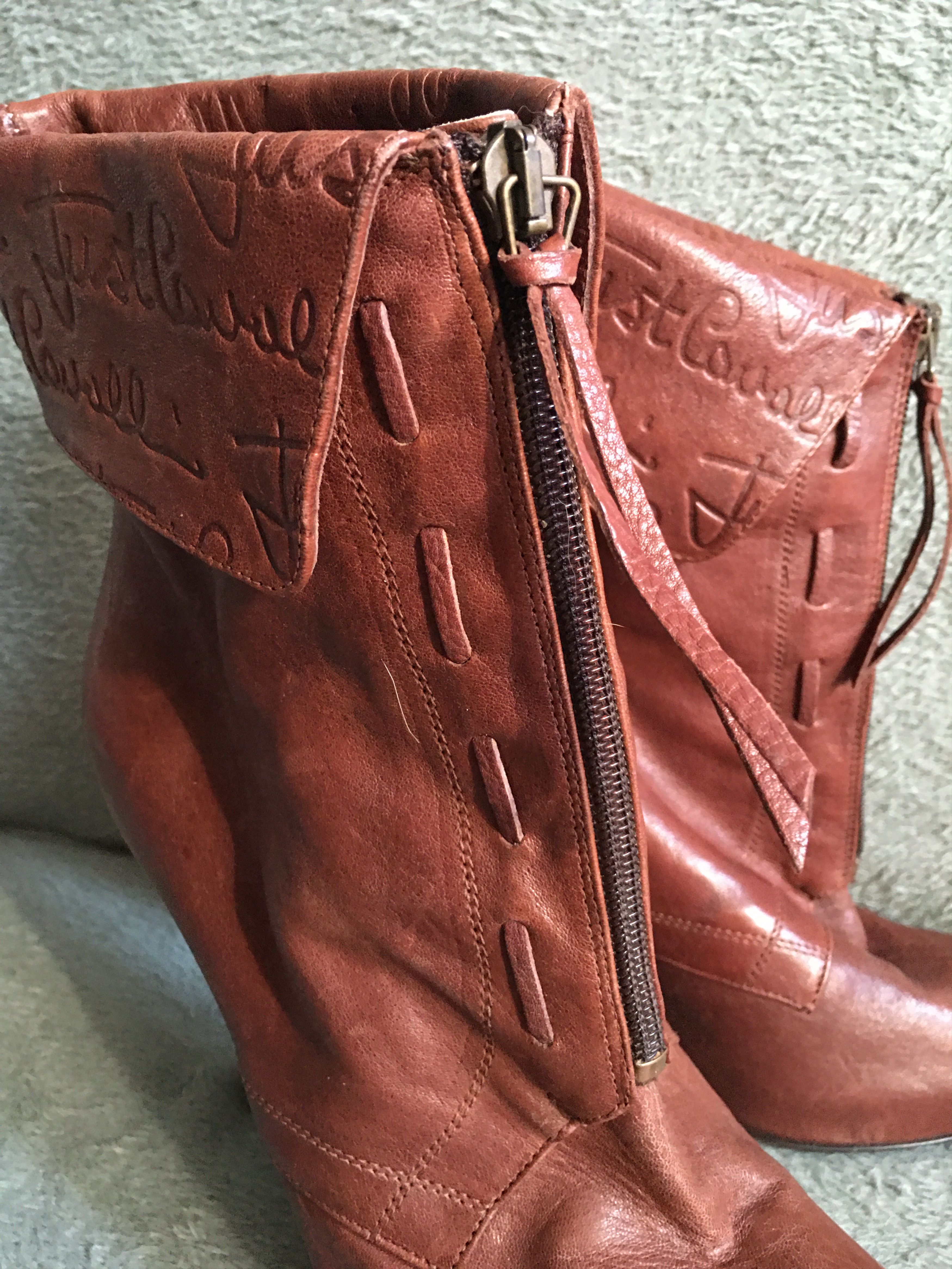 Just Cavalli Just Cavalli Leather Ankle Boots Logo Embossing EU 40 Size US 10 / IT 40 - 7 Thumbnail