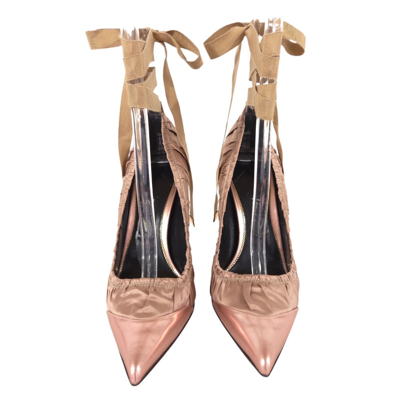 Tom Ford Tom Ford Ruched Silk Tie Pumps US 11 EU 41 Womens Antique Size US 11 / IT 41 - 2 Thumbnail