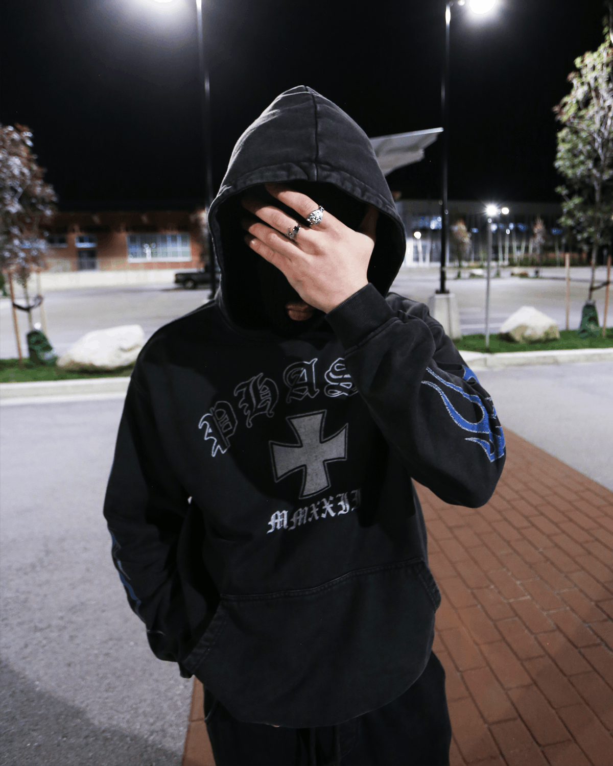 PHASE Garments Blue Flamme Pullover Sweatshirt Size Medium Size US M / EU 48-50 / 2 - 3 Thumbnail