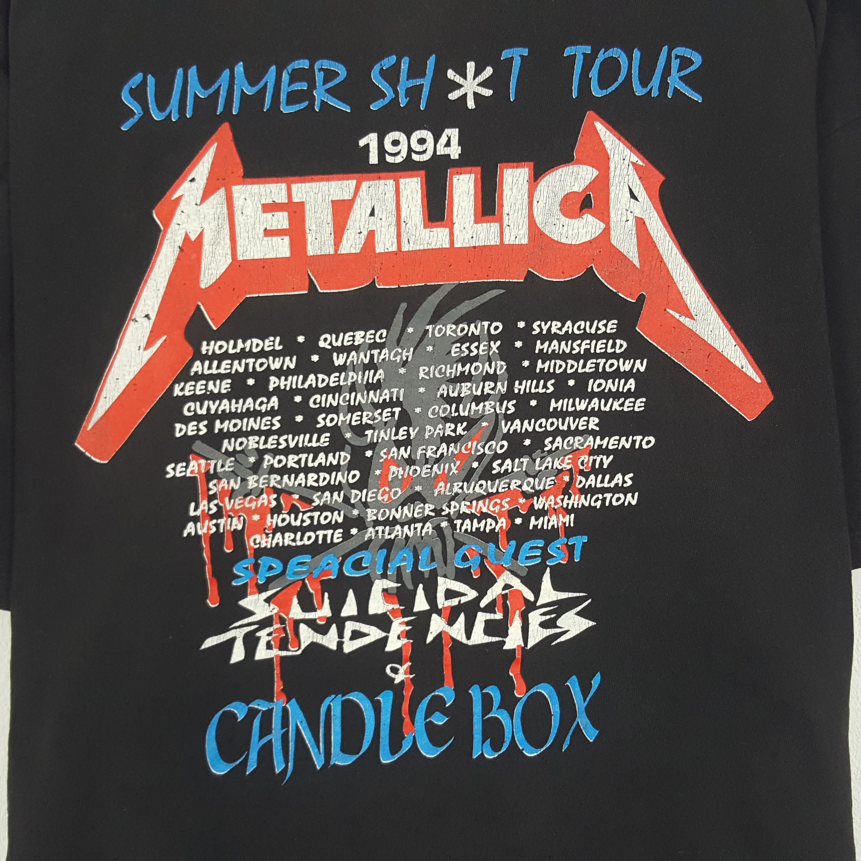 Band Tees × Metallica × Vintage Vintage Metallica Tour 1994 American Band Tshirt Size US XL / EU 56 / 4 - 4 Thumbnail