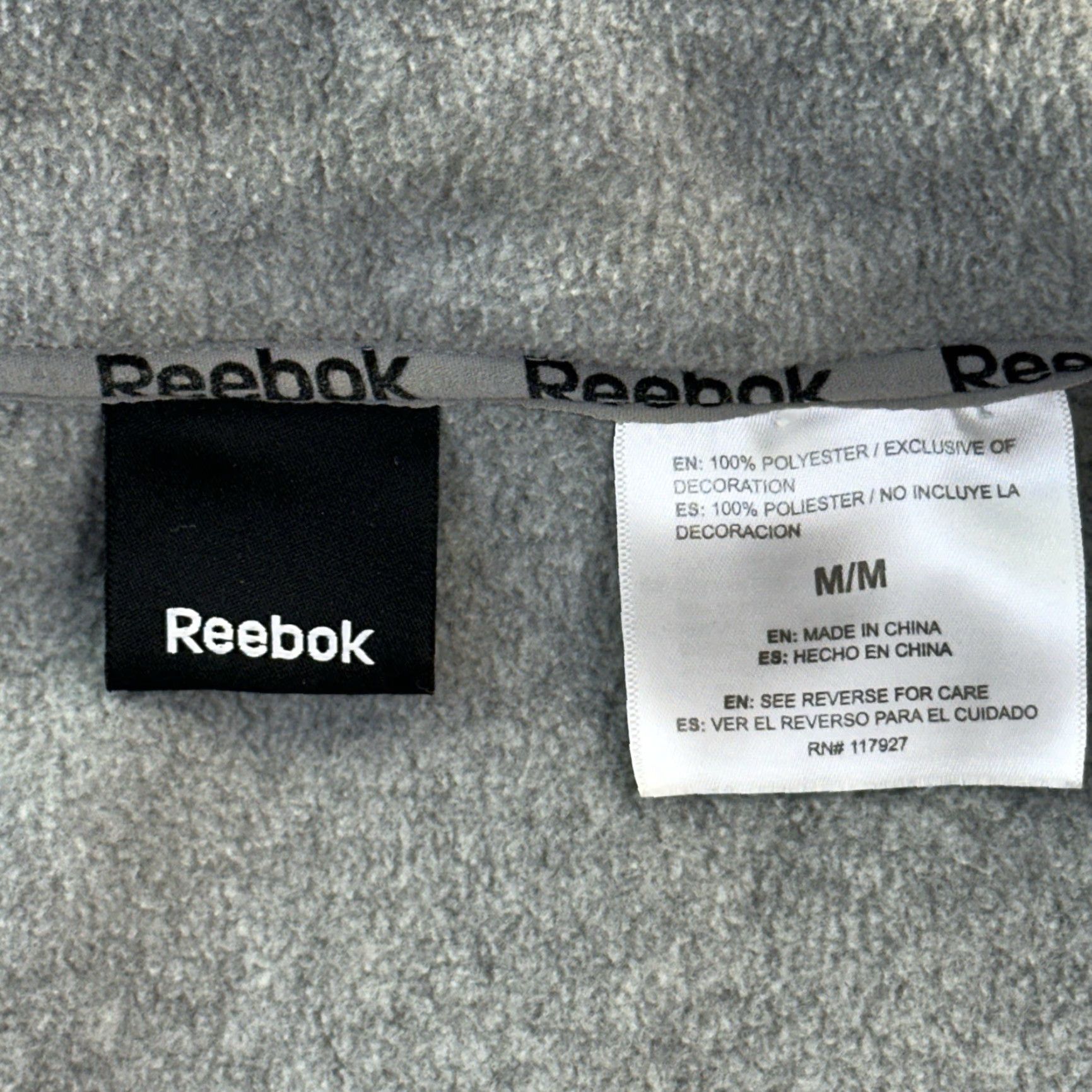 Reebok Reebok Jacket Mens Medium Gray Fleece Full Zip Athleisure Casual Jacket Size US M / EU 48-50 / 2 - 5 Thumbnail