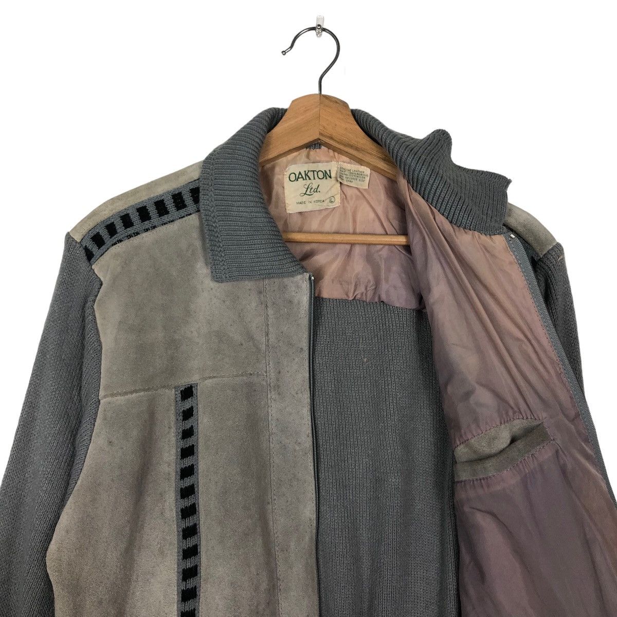 Genuine Leather 🔥90’s Vintage Bomber Genuine Leather Jacket Oakton Japan Size US L / EU 52-54 / 3 - 9 Thumbnail