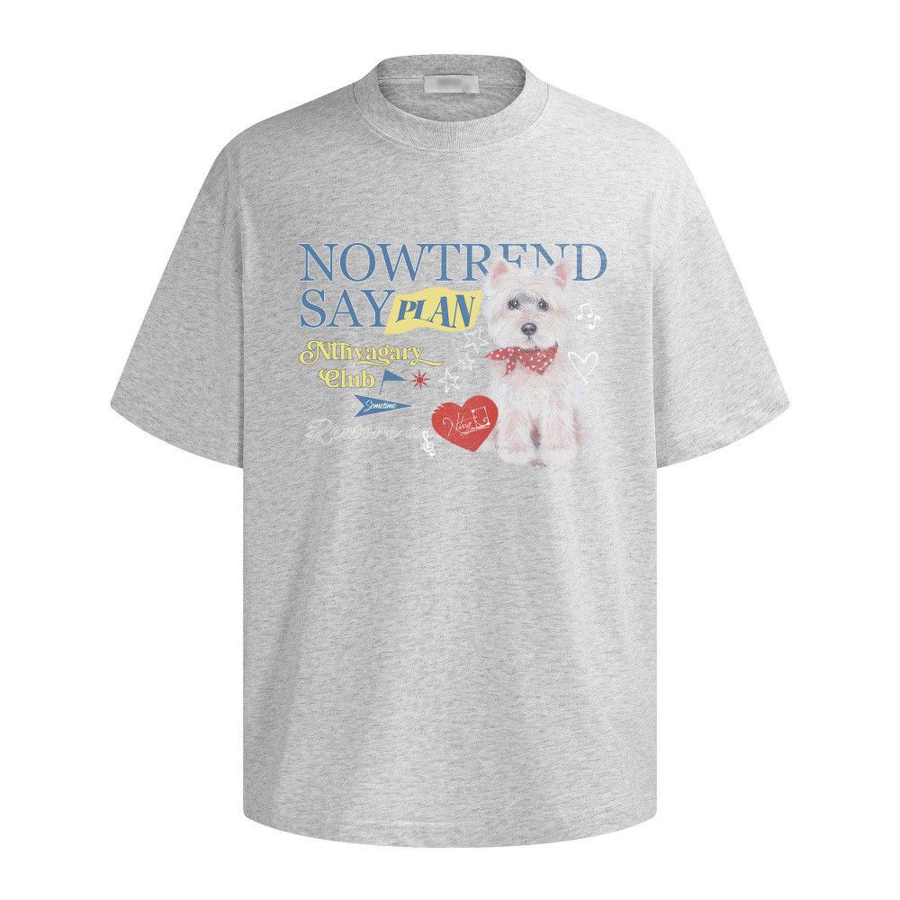 Japanese Brand Casual Loose-fitting Animal Puppy Print T-shirt Size US M / EU 48-50 / 2 - 1 Thumbnail