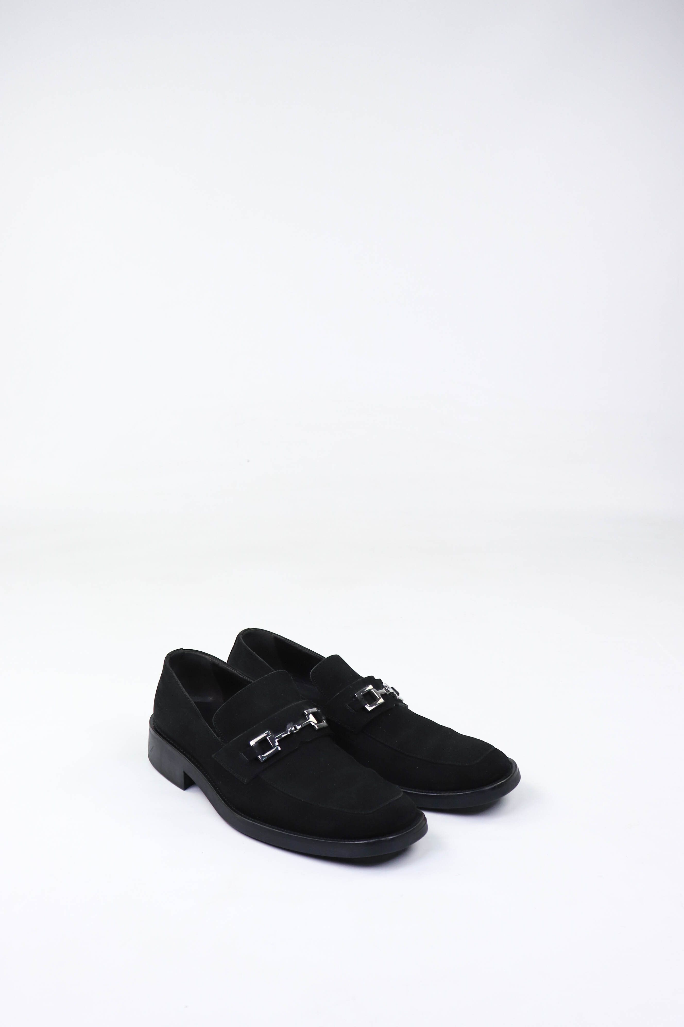 Gucci Vintage Gucci by Tom Ford 110 1580 Black Suede Loafers  display picture 1