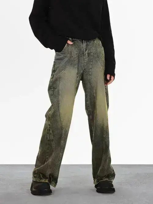 Japanese Brand Vintage straight-leg draped jeans Size US 32 / EU 48 - 6 Thumbnail