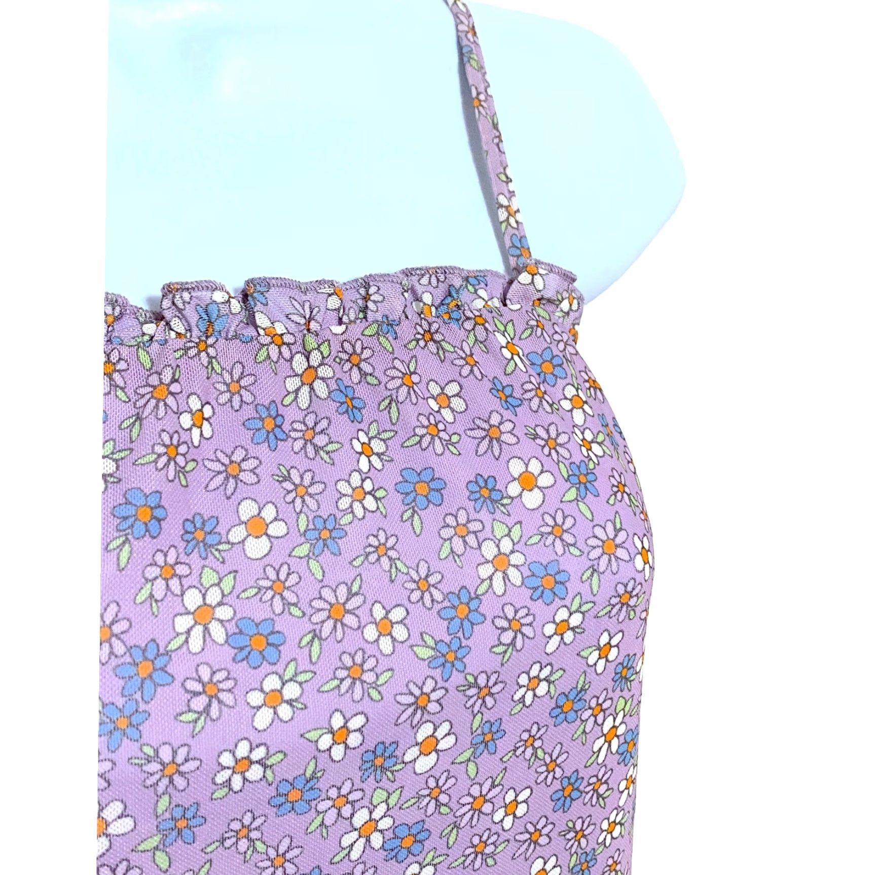 Pacsun VINTAGE LA Hearts PacSun Purple Floral Cami Slip Dress L Hippe Retro Y2K Spring Boho NWT Size L / US 10 / IT 46 - 3 Thumbnail