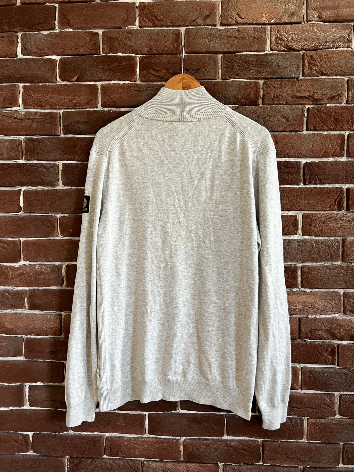 Belstaff RARE BELSTAFF 1/4 ZIP Knit Sweatshirt XL grey RARE Size US XL / EU 56 / 4 - 2 Thumbnail