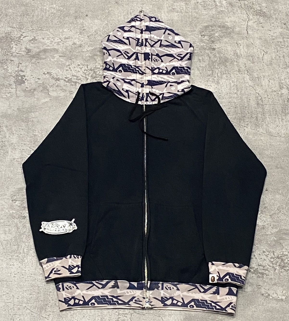 Bape Bape Native Pattern Black OG Hoodie Size US L / EU 52-54 / 3 - 1 Thumbnail