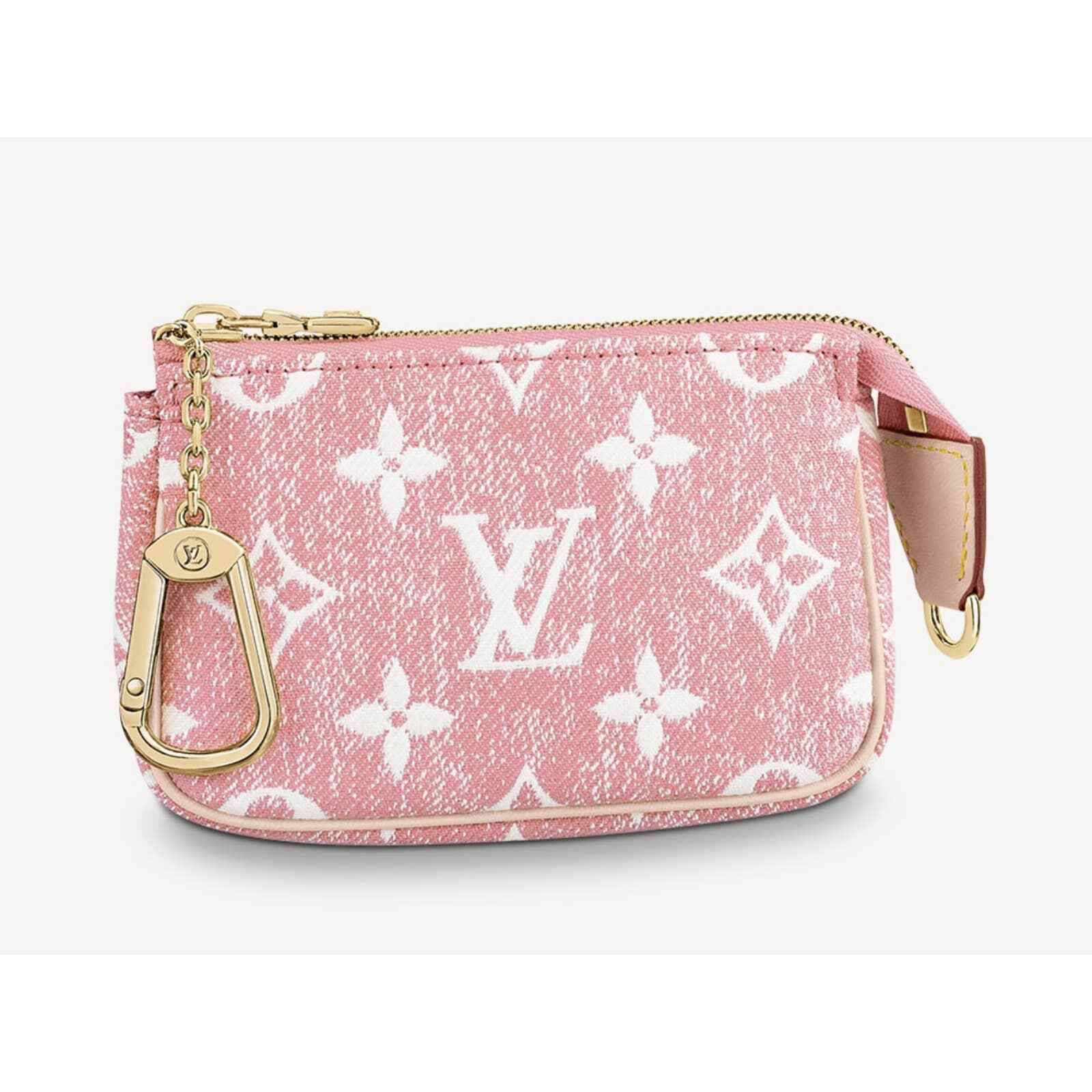 Louis Vuitton Louis Vuitton Denim Rose Pink Monogram Key Coin Purse Size ONE SIZE - 1 Thumbnail