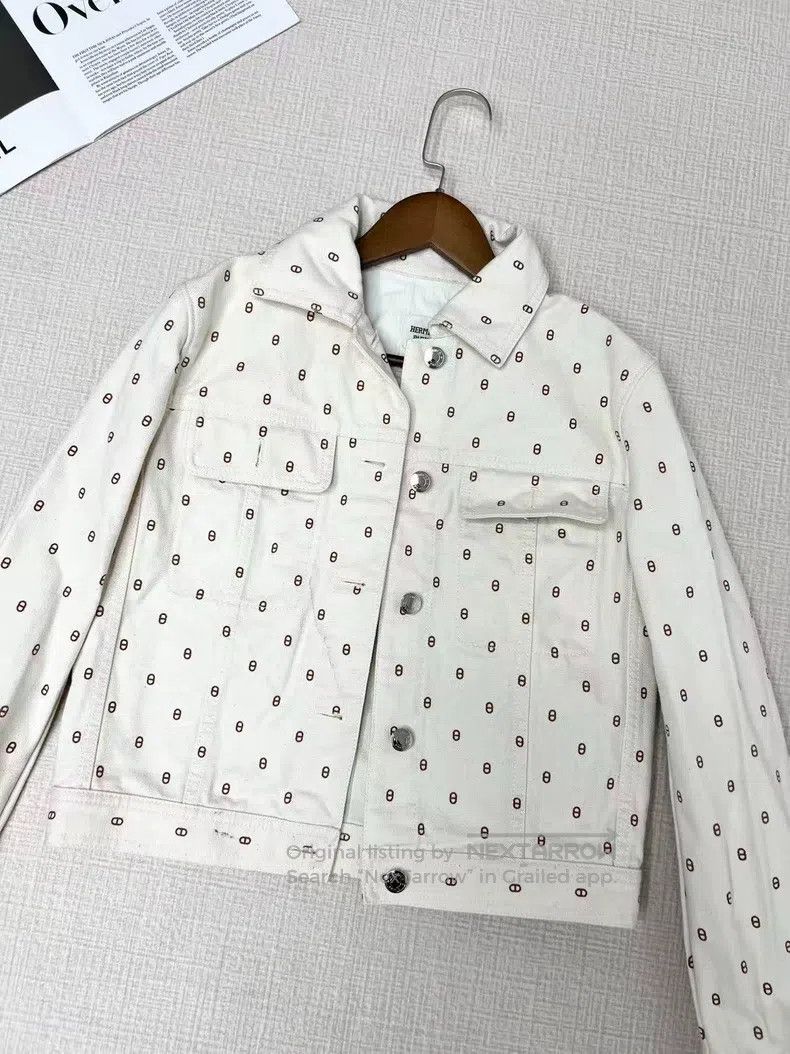Hermes Hermes Pig nose printed denim jacket Size XS / US 0-2 / IT 36-38 - 2 Thumbnail