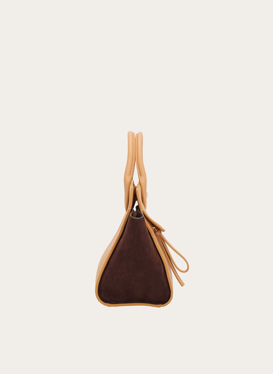 Salvatore Ferragamo o1s1rm0924 Size: OS / Studio Leather Bag in Camel/Moro Size ONE SIZE - 3 Thumbnail
