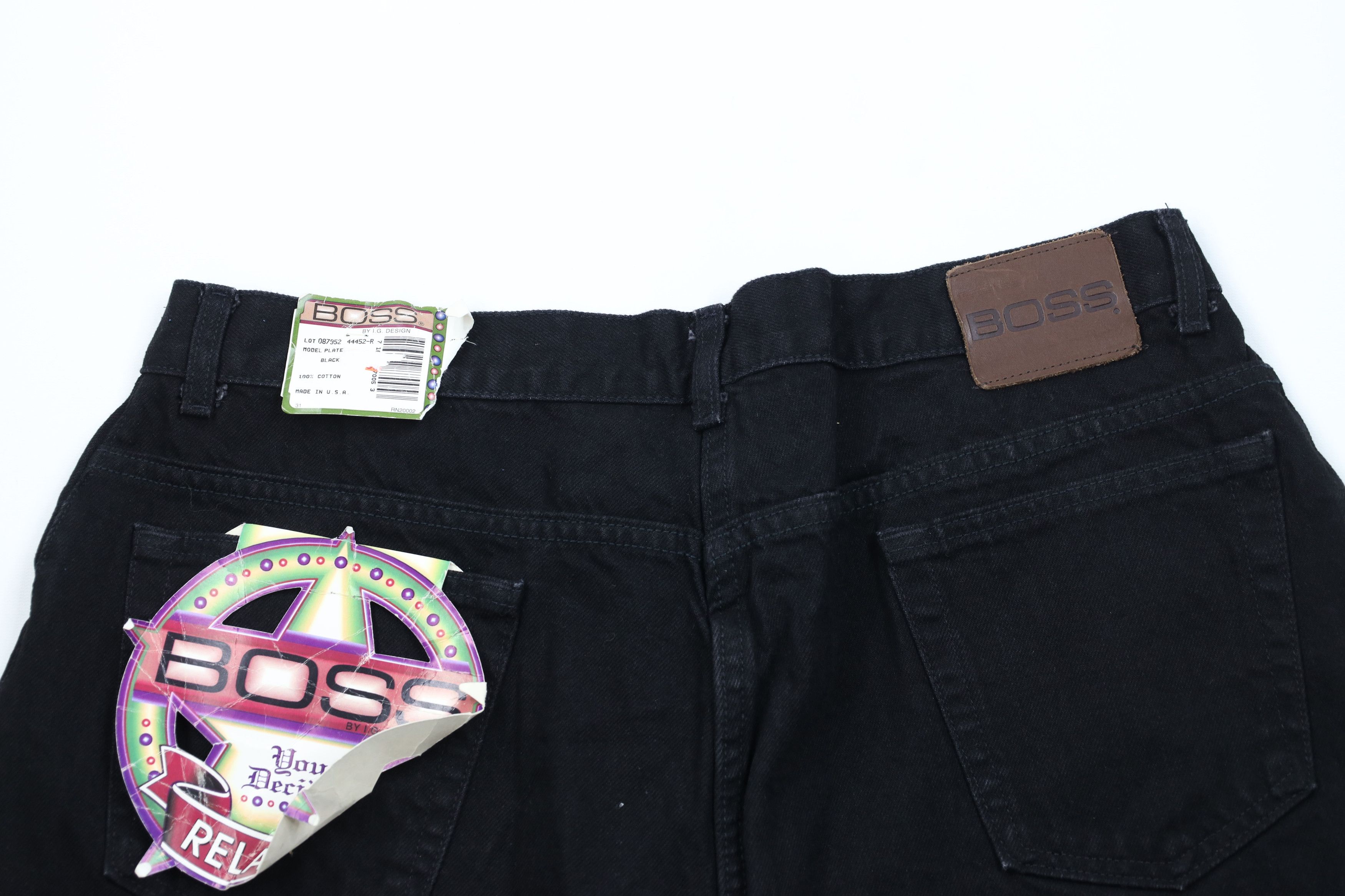 Vintage Deadstock Vintage 90s Boss Baggy Fit Denim Shorts Black USA Size US 40 / EU 56 - 11 Thumbnail