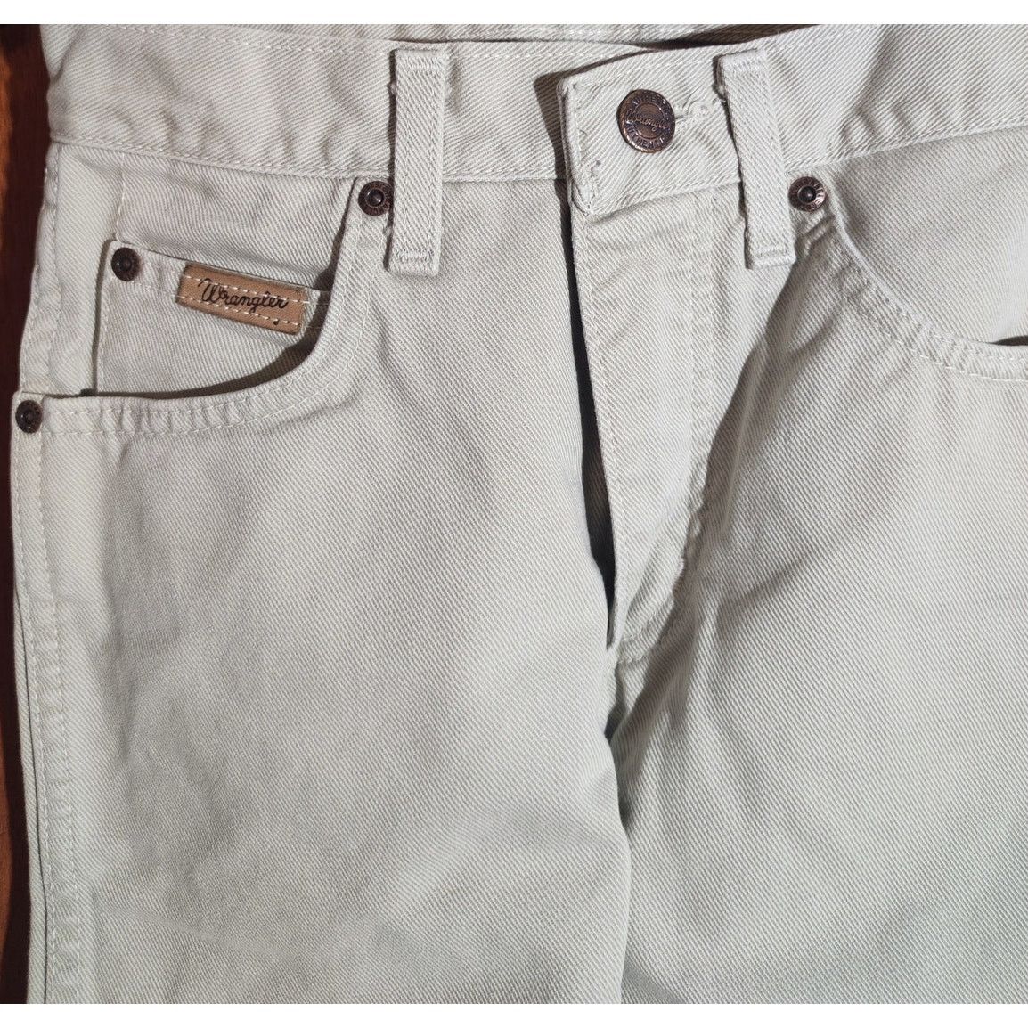 Wrangler Wrangler Texas Y Vintage 90s Beige Denim Jeans 26" W 27.5" L Size 26" / US 2 / IT 38 - 4 Thumbnail
