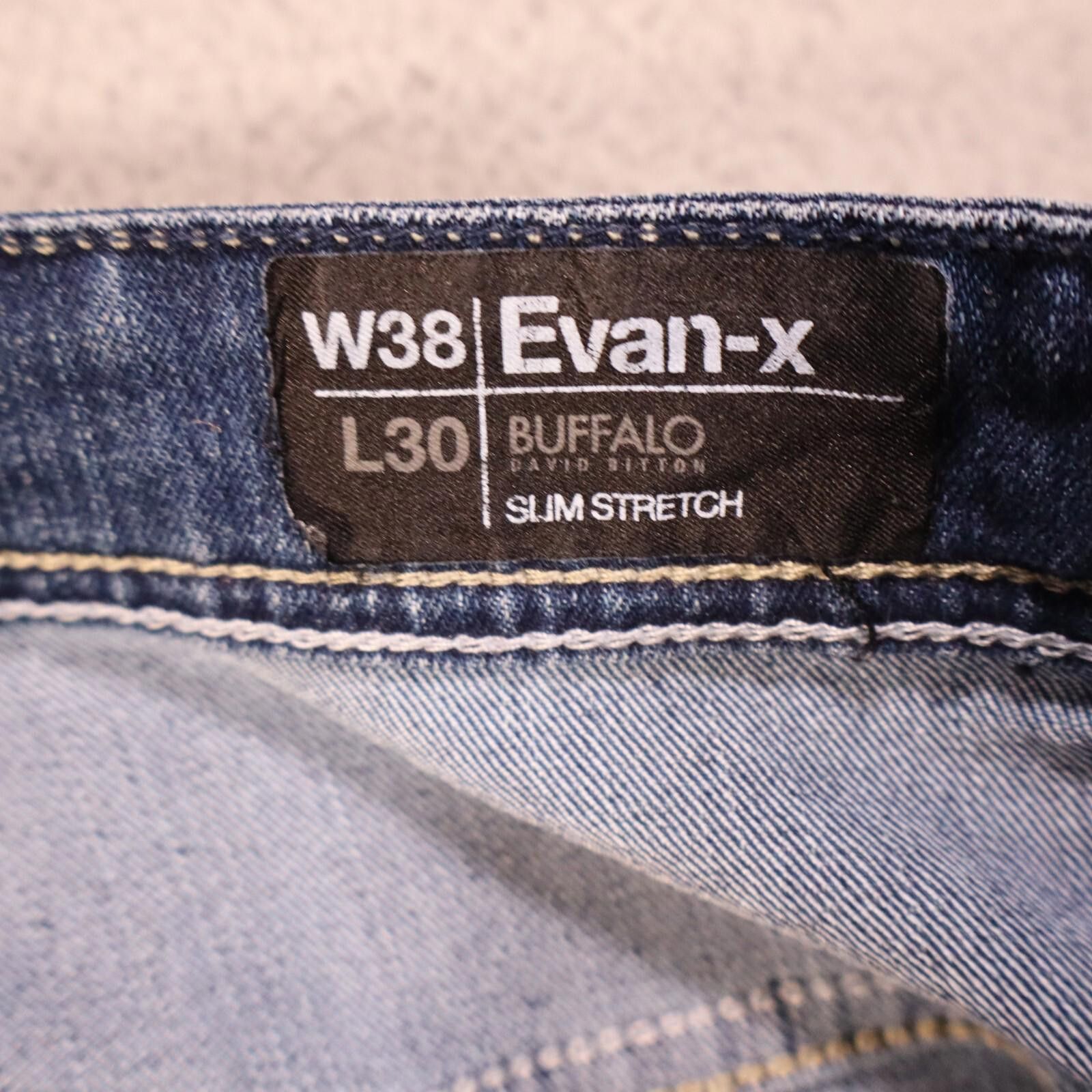 Designer Buffalo David Bitton Evan-X Slim Stretch Jean 38x30 blue Size US 38 / EU 54 - 9 Thumbnail