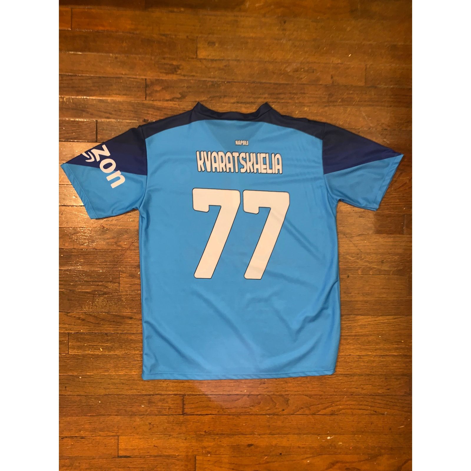 Other Napoli Italian League Soccer Jersey #77 Blue Serie A Size US L / EU 52-54 / 3 - 6 Thumbnail