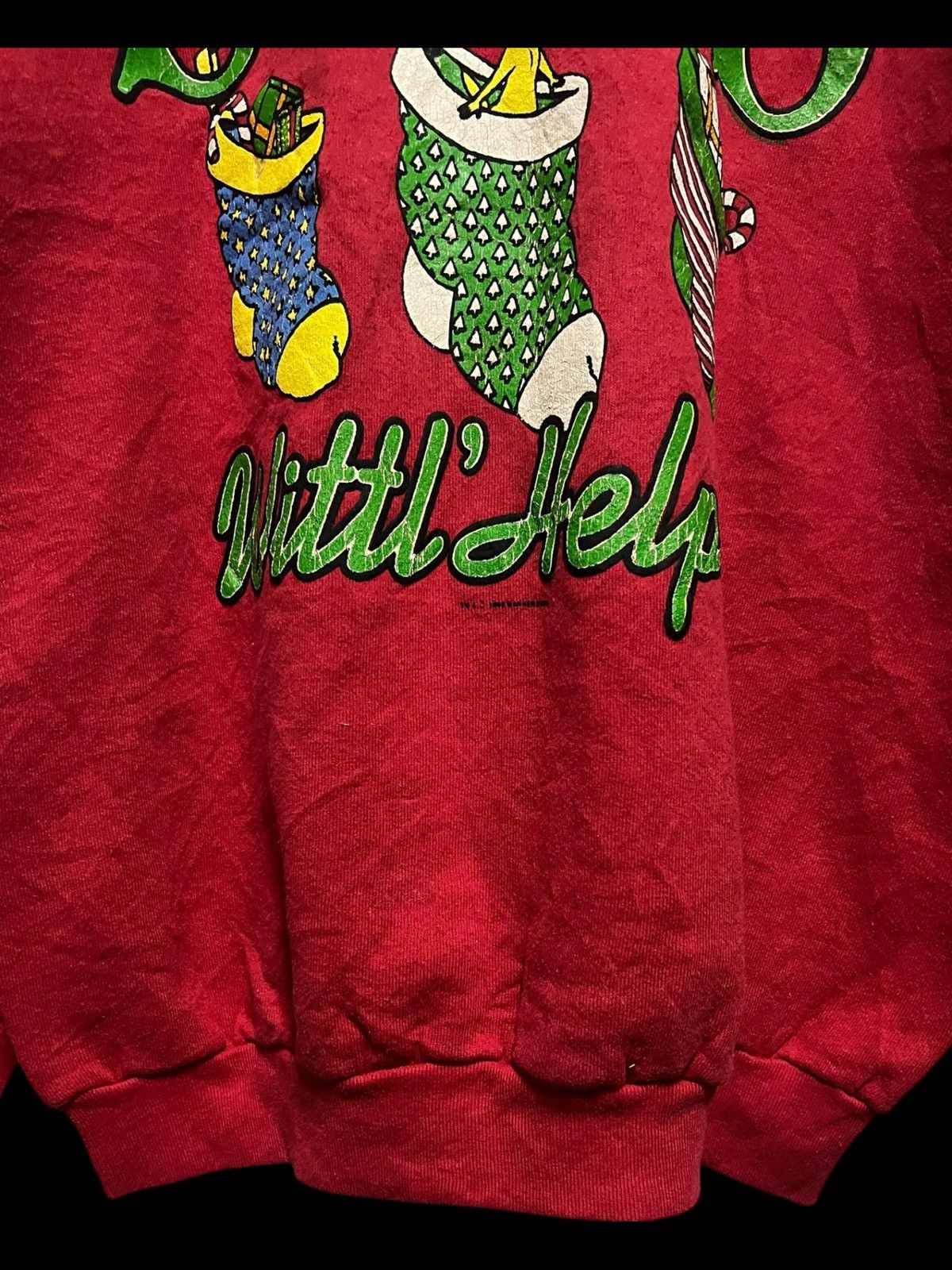 Warner Bros Vintage 90s Looney Tunes Tweety Bird Christmas Sweatshirt Size US XL / EU 56 / 4 - 6 Thumbnail
