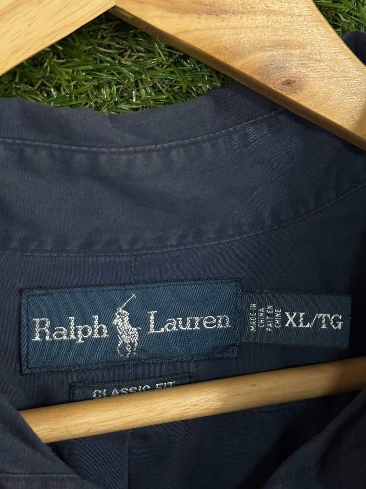 Polo Ralph Lauren Vintage Polo Ralph Lauren Navy Red Pony Logo Button Shirt Size US XL / EU 56 / 4 - 3 Thumbnail