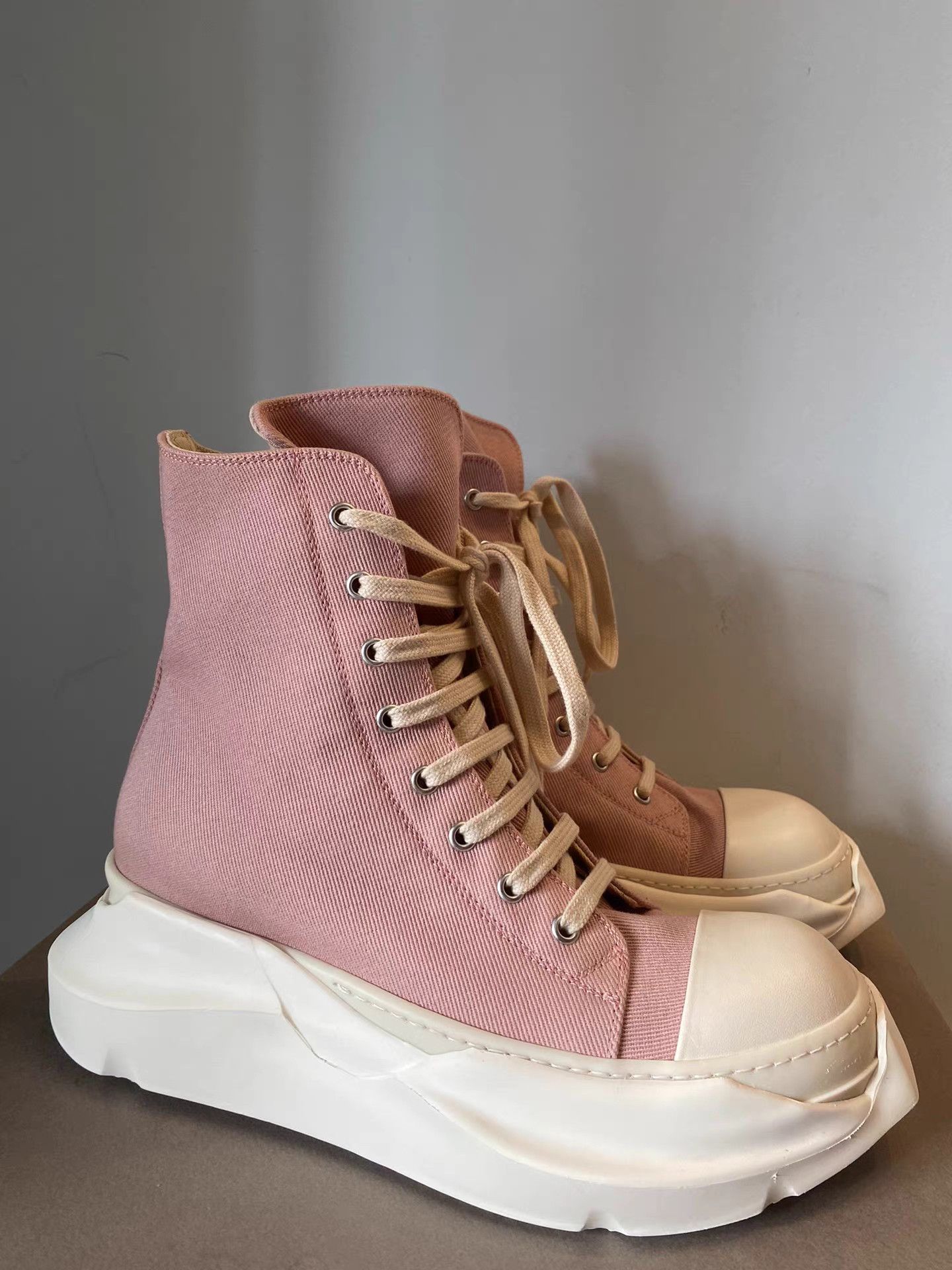 Rick Owens Rick Owens Pink Tractor Sole Sneakers Size US 7 / EU 40 - 2 Thumbnail