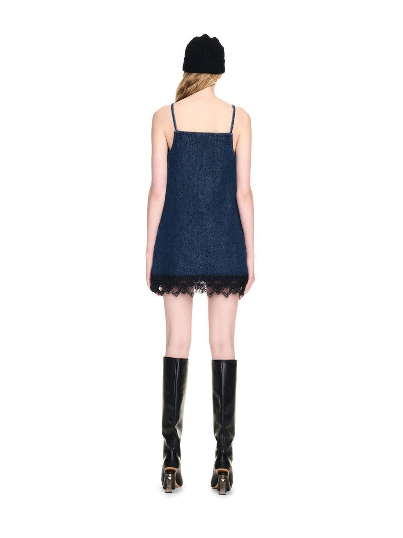 Off-White o1y1225 Mini Dress in Blue/Black Size S / US 4 / IT 40 - 4 Thumbnail