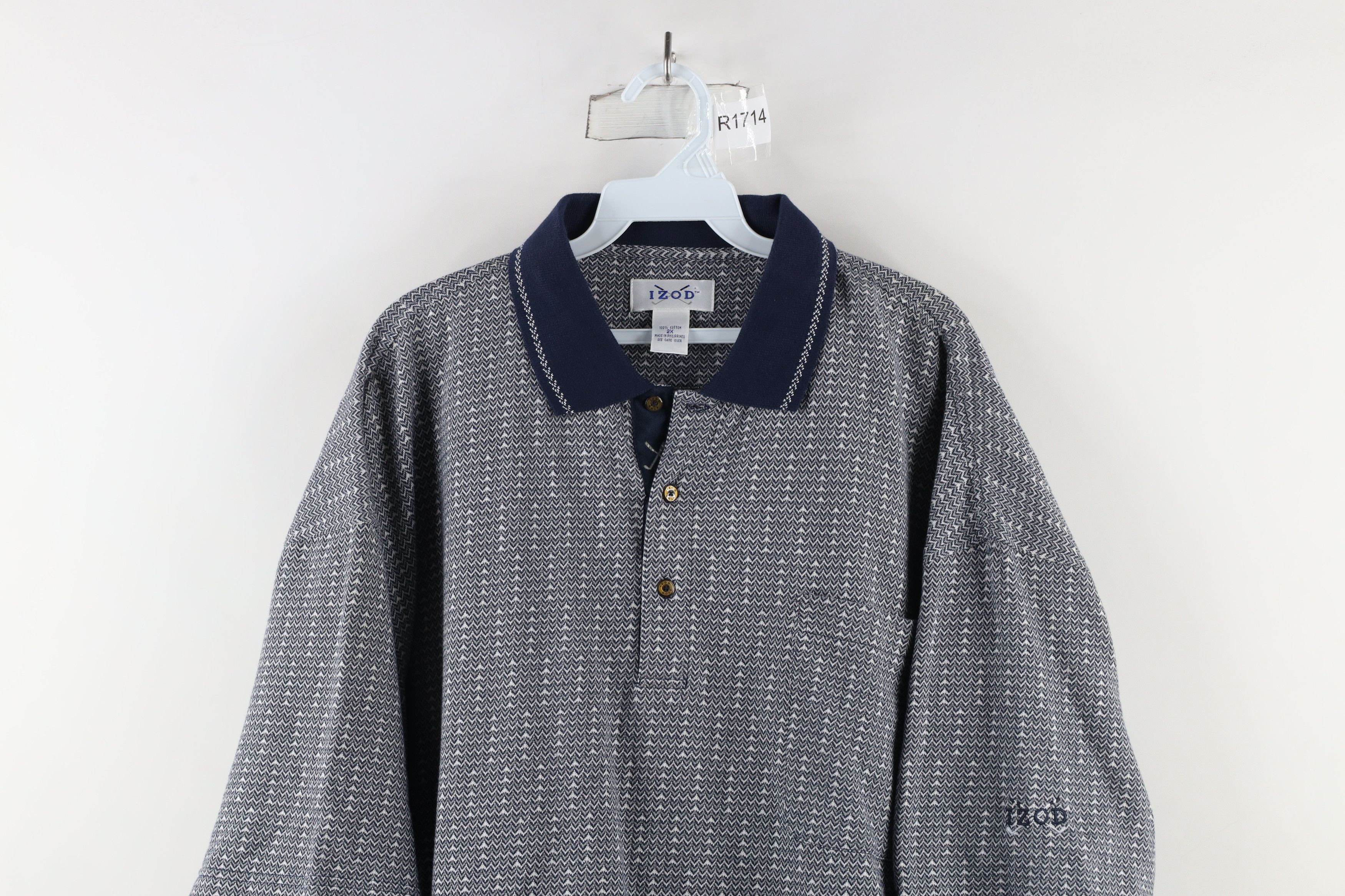 Vintage Vintage 90s Streetwear Knit Collared Golf Polo Shirt Blue Size US XXL / EU 58 / 5 - 2 Thumbnail