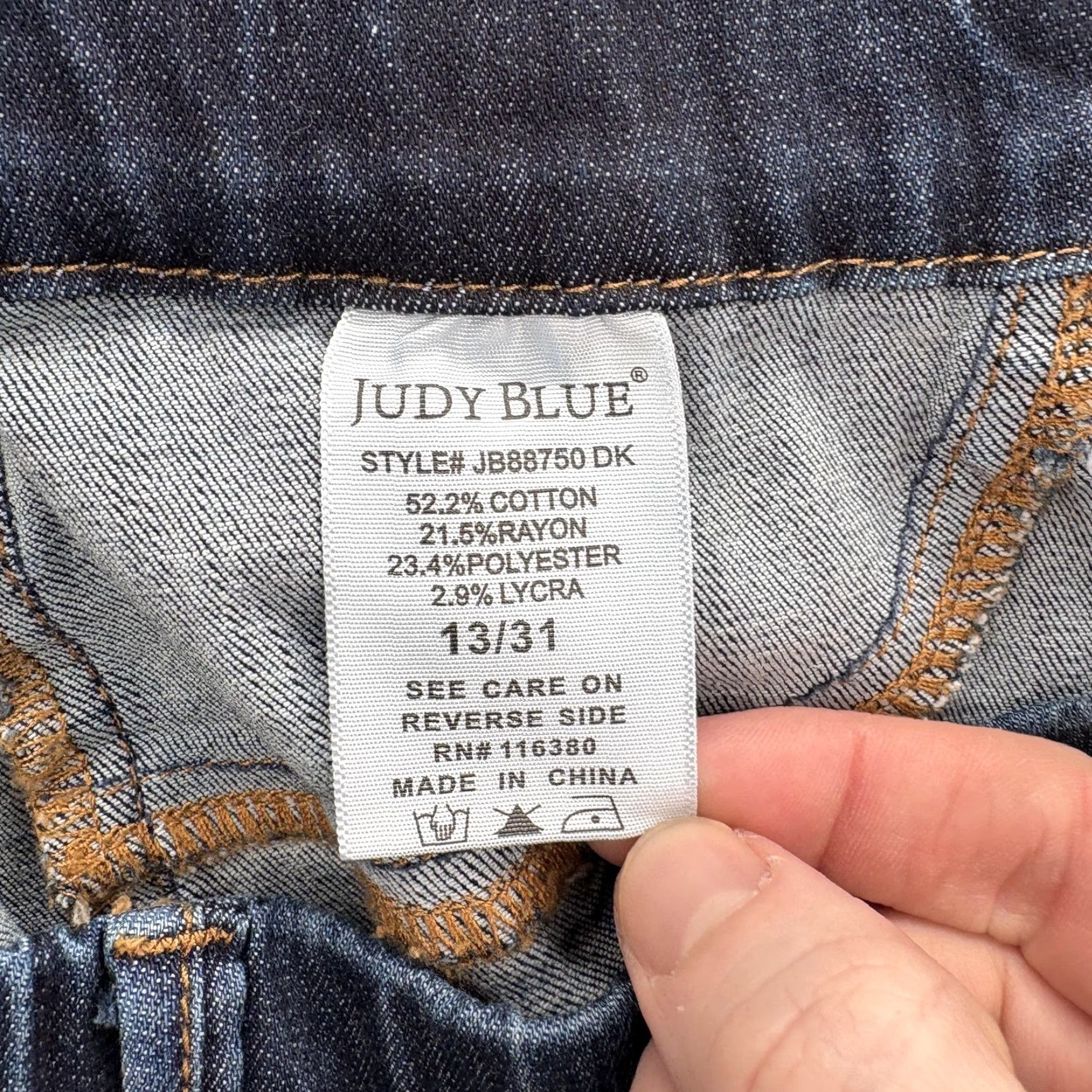 Denime Judy Blue Skinny Jeans Womens 13/31 Blue Dark Wash Slim Stretch Denim Pull On Size 24" / US 00 / IT 34 - 5 Thumbnail