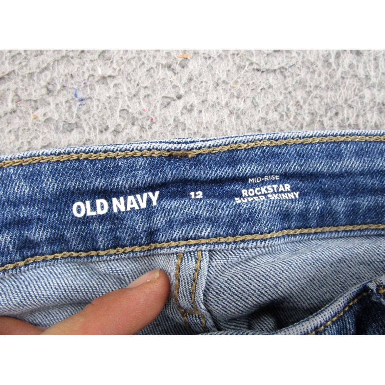 Old Navy Old Navy Denim Jeans Women Size 12 Skinny Stretch 5-Pocket Blue Denim Shirt? Size 34" / US 12 / IT 48 - 4 Thumbnail