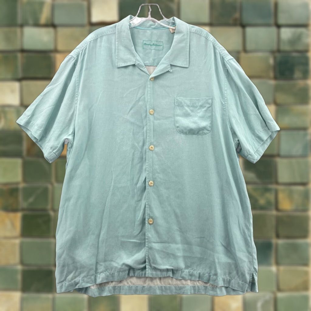 Tommy Bahama Tommy Bahama Shirt Mens XL Green 100% Silk Hawaiian Golf Casual Ourdoors Yacht Size US XL / EU 56 / 4 - 1 Thumbnail