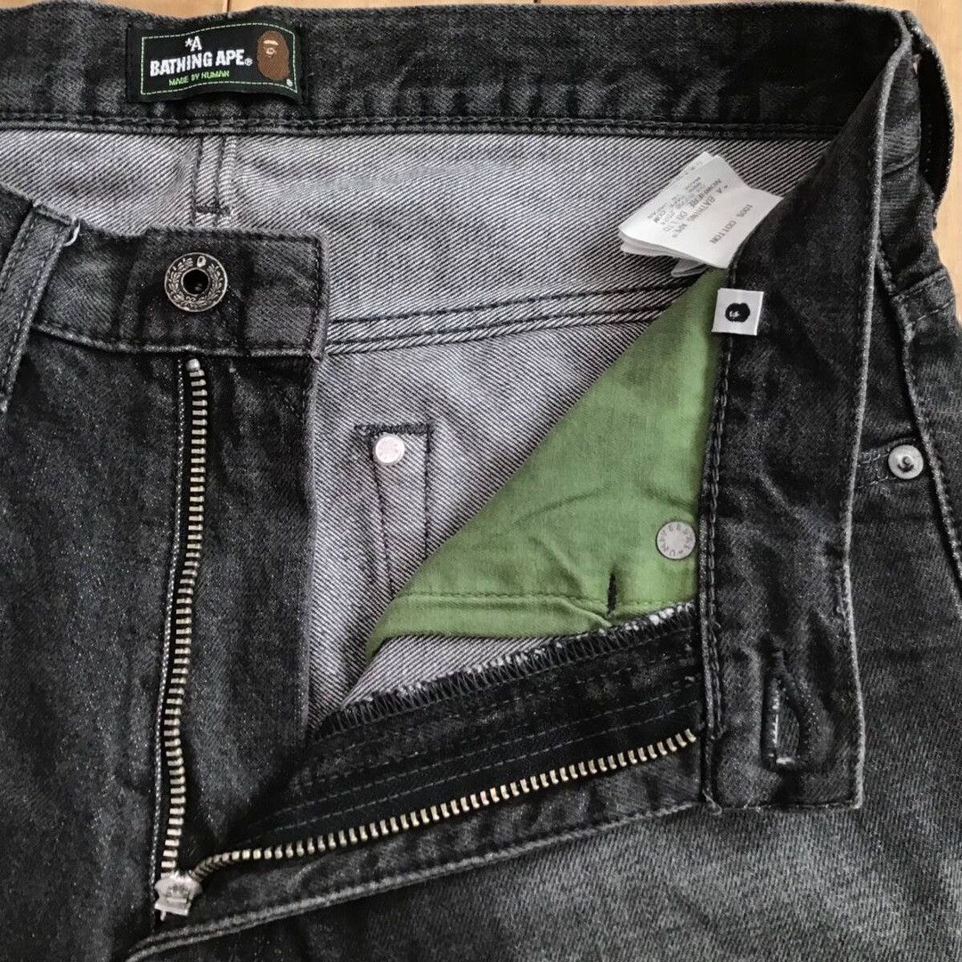 Bape × Nigo BAPE STA black denim shorts a bathing ape star NIGO ★size S Size US 30 / EU 46 - 5 Thumbnail